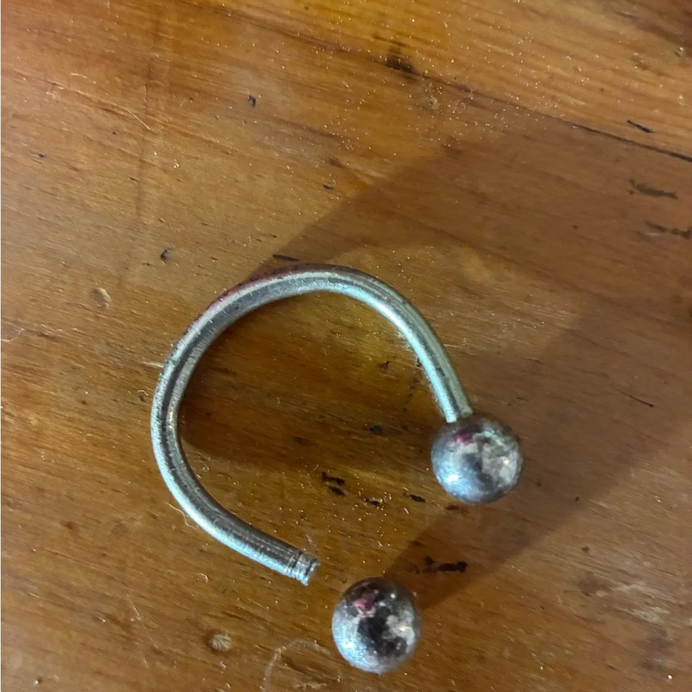 Tiffany & Co. Silver Tone Key Ring Holder with Ball Ends